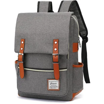Muži Veľkú Kapacitu Notebook Backpack Vonkajší Cestovné Plátno Unisex Taška Klapka Taška Ženy Počítač Tašky