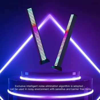 LED Rytmus Nočné Svetlo RGB Hlasom aktivované Svetlo Bar Hudby Synch Kontroly Pick-up Light Auto, Počítač, TV Party Atmosféru Svetla