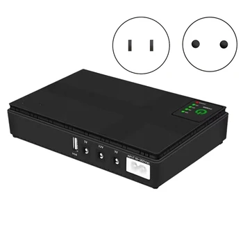 1 Nastavte 5V 9V 12V záložných zdrojov Napájania Mini USB UPS 10400Mah Záložnej Batérie Pre Wifi Router CCTV (US Konektor)