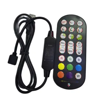RGB LED Pásy Radič USB 5V Hudby Bluethooth APP 24KEYs 2.4 G Diaľkové Ovládanie Pre 5050 2835 Pásy