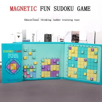 Detský Digitálny Hra Šach Deväť-námestie Mreže Sudoku Puzzle Magneticky Plný Digitálny Drevené Puzzle, Hračky pre Deti