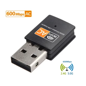 600mbps USB Adaptéra Wifi Dual Band 2,4 GHz/5 ghz Bezdrôtový Adaptér WLAN Wifi Dongle Sieťová Karta Pre systém Windows XP/WIN7/8/8.1/10