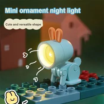 Stolná Lampa Cartoon Pet Skladacie Cartoon Zvierat Led Nočné Svetlo Detská Izba Posteli Tvorivé Mini Roztomilé Zvieratko Svetlo Diy Darček Hot Najnovšie