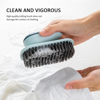 Umývanie Vydrhnite Kefou Práčovňa Kefa s Rukoväť Flexibilné Plastové Mäkké Vlasy Čistiaca Kefa Oblečenie Čistič pre Domácnosť na Čistenie Nástrojov