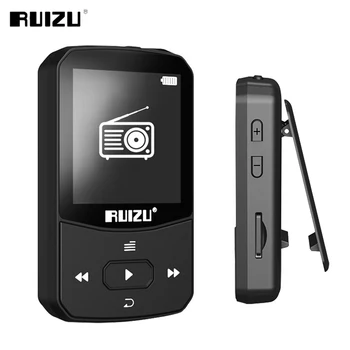 RUIZU X52 Športové Bluetooth, MP3 Prehrávač S Clip 8GB, 16GB Mini Hudbu, Video Prehrávač, Podpora FM Rekordér Krokomer E-book TF Karty SD