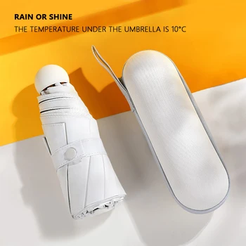 Ultralight Dážď Slnečníkov, Mini Pocket Žien Dáždnik Muž Muž Dievčatá Anti UV Prenosný Skladací Dáždnik Parasol Slnko Protectio
