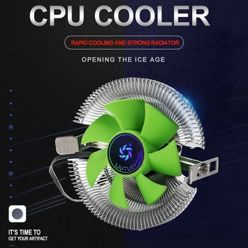 Efektívny CPU Chladič 3 Pin 1800RPM Pokojnej Hliníkové PC Chladičom Chladiaci Ventilátor pre Intel a AMD 775 1150 1151 1155 Tichý Ventilador