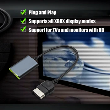 Kompatibilný s HDMI Konektor, Podpora 480P 720P 1080i Kábel, Adaptér Plug and Play kompatibilný s HDMI Adaptér pre Microsoft XBOX Jeden