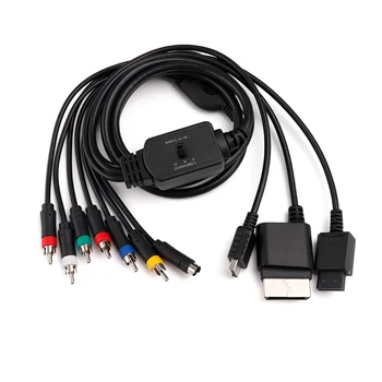 Vysoká kvalita komponentov kábel S-video audio video kábel Pre XBOX360/Wii/PS2/PS3 hry konzoly 1,8 m